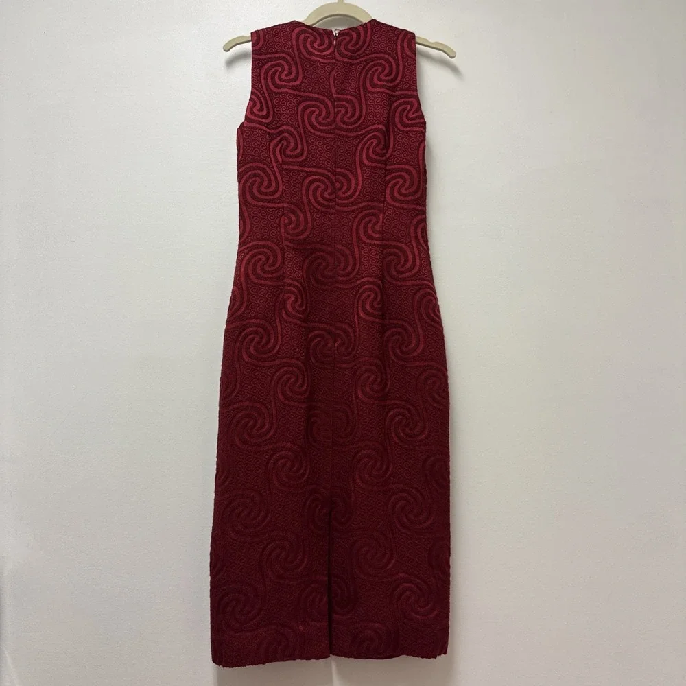 Nicole Miller Vintage 90s Shift Dress Size‎ 4 Womens In Red - Picture 5 of 5